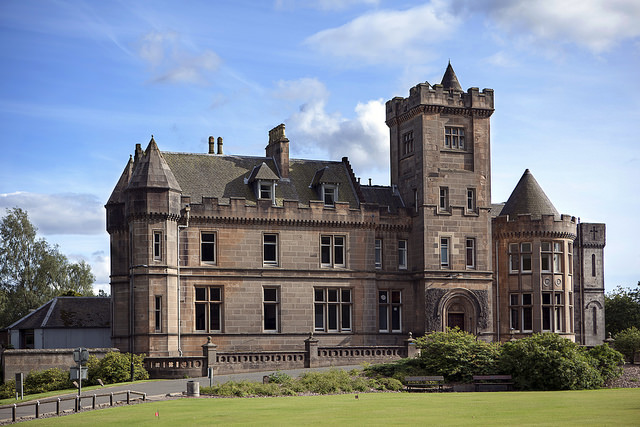 Airthrey Castle, a sandstone baronial house on the University of Stirling campus